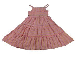 Gegrge Girls Sleeveless Orange/Pink/Gold Dress Sz. 6X